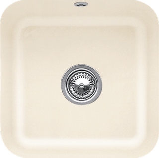 V&B Unterbauspüle Cisterna 50 Abl.garn, m Exzenter, ivory CeramicPlus