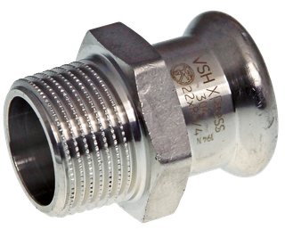 AIPS Übergangsstück VSH XPress R2405 28mmxR 1, Edelstahl