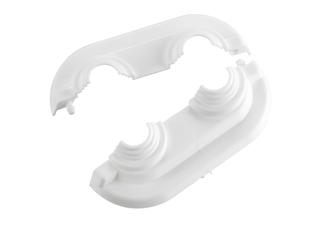 Danfoss Doppelrosette PVC, für Rohr 15-16-18mm, weiß