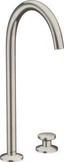 hansgrohe 2-L-WT-Arm. Sel. 260 Axor One A 165mm, m Pus-Op-Abl, Edelst.-Optik