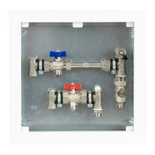 Strawa Wohnungsanschlussstation AS 16-WMZ, 3/4", 385x376mm, UP-Wandschr.