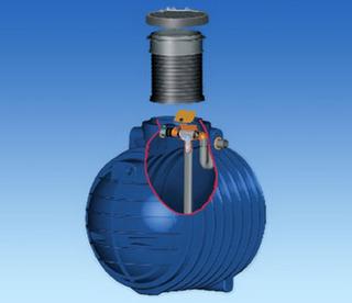 Dehoust Kunststoff-Regenspeicher RSP 6500, 6500 l, für PKW, mit Filter