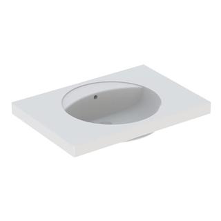 Geberit Waschtisch Preciosa 80x55cm, w K-T., o HL, m ÜL, m Ablagefl.