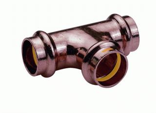IBP T-Stück PG5130R B Press Gas 54x42x54mm, reduziert, 3xI, Kupfer