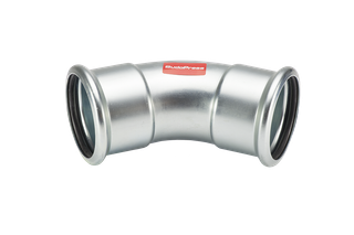 AIPS Bogen VSH SudoPress SP8041VM 88,9mm, C-St., 45Grad, I/I, EPDM-O-Ring