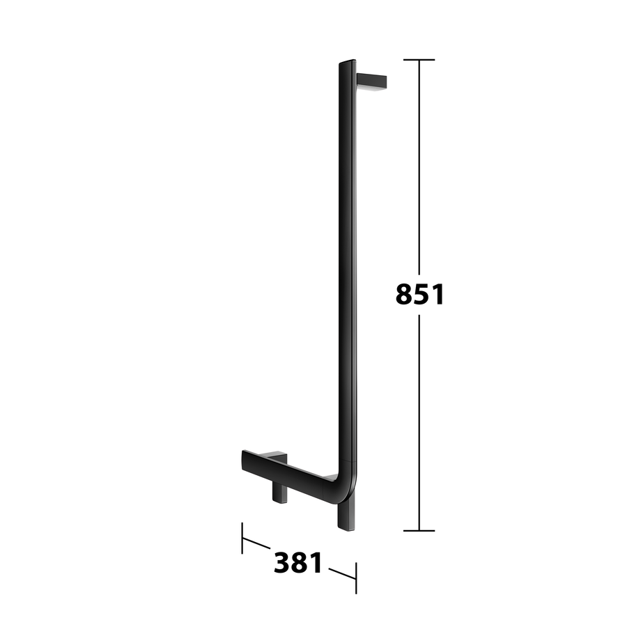 Artikelbild 11 des Artikels „Keuco Winkelgriff AXESS Care 90Gr, senkr. Handl re, 381x851mm, sw ma 381 x 851 mm | schwarz matt“