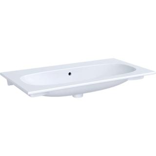 Geberit Möbel-Waschtisch Acanto 90x48cm, m Überlauf, ohne Hahnloch, weiß