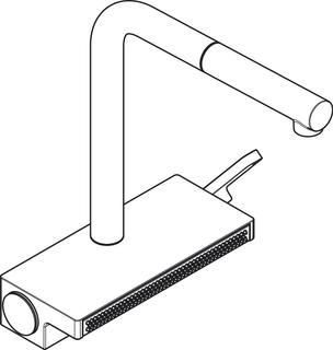 hansgrohe Spültisch-Einhebelmischer 250 Aquno Select M81 mit Ausziehbrause, 2jet, sBox