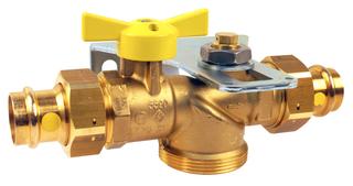 AIPS Montageset SEPP Easy I 5290102 22mm, DN 25, f Einrohrgaszähler, Messing