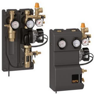 Caleffi Pumpengruppe 3/4" IG, Ska. 1-13 l/m, V- u RL-Anschl.