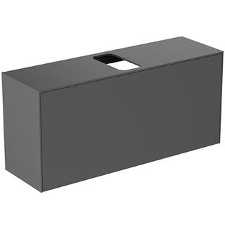 IS WT-Platte Conca ohne Ausschnitt TV746Y2, 1202x373mm Anthrazit, Old2019