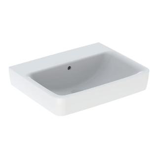 Geberit Waschtisch Renova Plan 55x44cm, o. Hahnloch, mit Überlauf, weiß