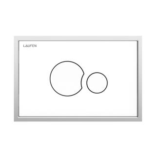 Laufen WC-Betätigungsplatte AW106 INEO 18,1x12,1cm, für 2-Mengentechnik, weiß