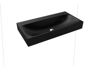 Kaldewei Wand-Waschtisch SILENIO 3045 90x40cm, 1 Hahnl., we., P-E, sw matt 100