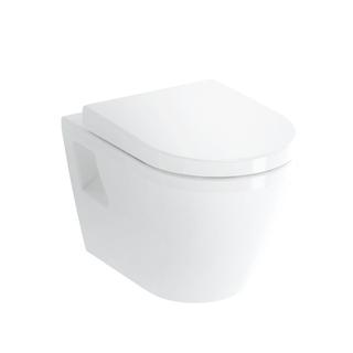 VitrA Bad Wand-Flachspül-WC Integra 35,5 x 54 cm, 3/6 l, mit Spülrand