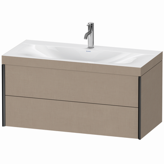 DU WTU Xviu / Viu, 2 SK, 503x1000x480mm 1 HL, schw. m/ leinen, Ra. 75 ES Nussb