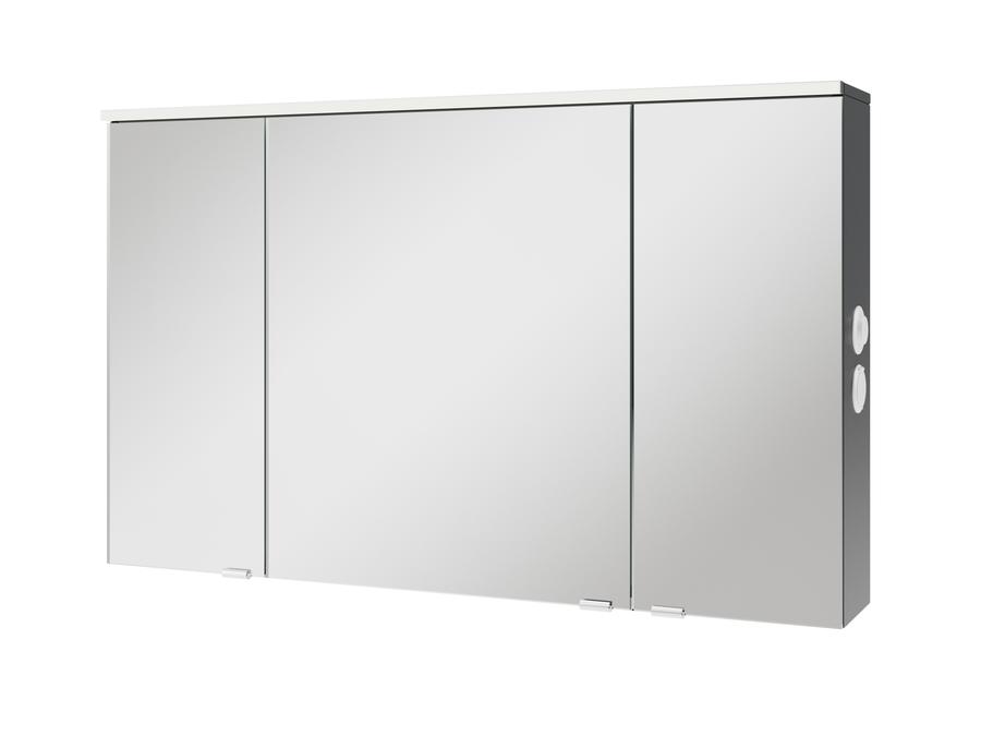 Artikelbild 1 des Artikels „AQ400 LED-Spiegelschrank Mod R 3 Türen m Farbw. 700x1204x160mm, K: Baltic Blau “