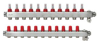 Danfoss Fußbodenheizungsverteiler SSM -11F, 11 Kreise, Edelstahl