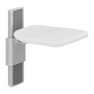 PLUS Klappsitz, höhenverstellb., weiß hochklappb., anthrazitgr. Abdeckpl.
