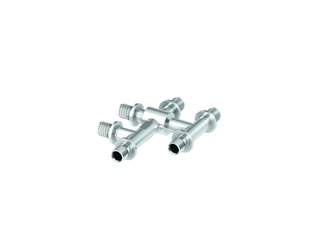 TECE Kreuzungsfitting TECEflex 16x16x16mm, Messing, vernickelt