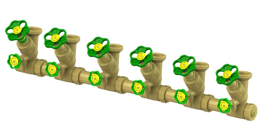 Artikelbild 1 des Artikels „Schlösser ATV-Verteiler 6-fa, DN 32, G 1 1/4x2, nichtst. Spindel 6-fach | DN 32, G 1 1/4 x 2“
