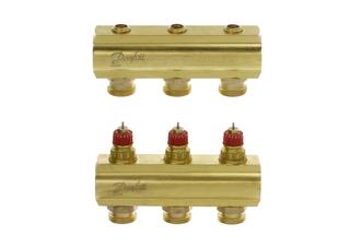 Danfoss FBH-Verteiler FHF-3 3 Kreise, ohne Durchflussanzeige