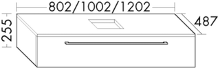 Burgbad Waschtischunterschrank Bel 100x25,5x48,7cm, lack. hgl, 1 Schublade