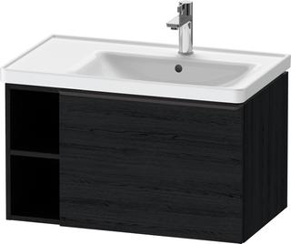 Duravit Waschtisch-Unterschrank D-Neo 78,4x45,2cm, 1 A, B re, schwarz/Eiche sw