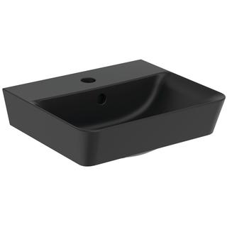 IS Handwaschbecken Connect Air 40x35x15cm, m Hahnl. u. ÜL, schwarz matt
