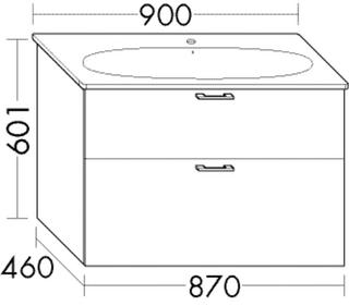 Waschtischunterschrank Diago 1 Schublade/1 Auszug