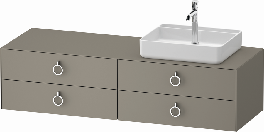 Artikelbild 1 des Artikels „Duravit WT-Unterschrank White Tulip 160x55cm, B R, st-g m, E R/o Beleuchtung Steingrau Seidenmatt | Eiche rechts/ohne Innenbeleuchtung“