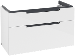 V&B Waschtisch-Unterschrank Subway 2.0 98,7x59x44,9cm, Gr. chrom, glossy white