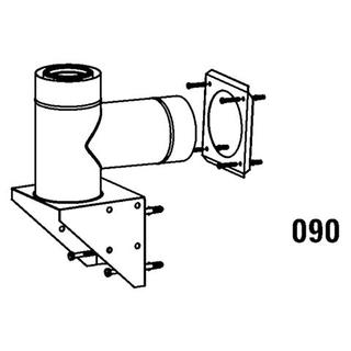 Daikin Doppelw.-Außenwandanschl. W8 WK DN 80/125, doppelw., ES, mit Wandkonsole