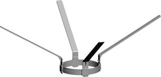 Wolf Abstandhalter DN 160, PP bis 120 GradC, Kunststoff