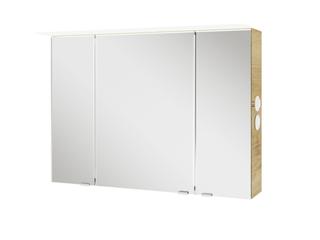 AQ400 LED-Spiegelschrank Mod R 3 Türen m Acrylk. 700x1004x160mm, K: Sanremo Ei.