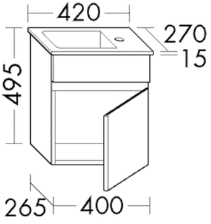 Burgbad MG WT-Unterschrank-Set Bel 42x49,5x27cm, Thermo