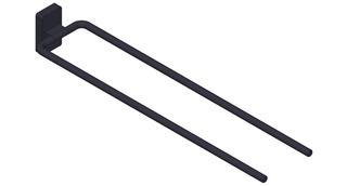 Giese Handtuchhalter Gifix 21 dopp., starr Ausf, 430x60mm, sw matt