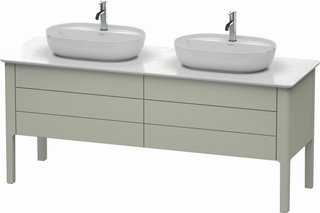 DU WTU bodenstehend Luv 743x1783x570mm 2 SchKa,2 Ausz.,Taupe sdm. ES Ahorn re.