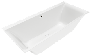 V&B Rechteck-Badewanne Subway 3.0 Duo 180x80cm, m Sil.Flow, Qua., stone white