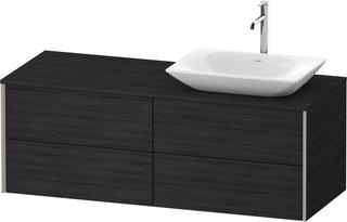 DU Konsolen-WTU wh. XViu 1400x509x550mm 4SK, TA rechts, Eiche schw., ES Ah. Li