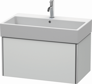 DU WTU XSquare 397x784x460mm, für VA 1 Auszug, Weiß Seidenmatt ES Ahorn