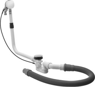 Duravit Ab- u. Überlaufgarn. Quadroval d= 5,2cm, mit Wanneneinlauf, chrom