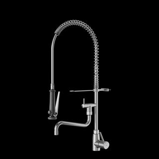 KWC Spültisch-Einhebelmischer GASTRO E Edelstahl, Ausladung 300mm