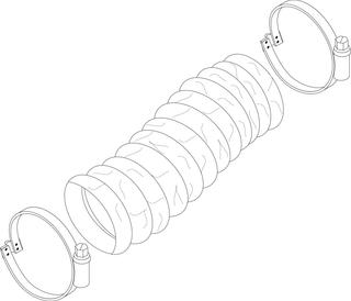 BOSCH Ersatzteil TTNR: 8738803852 Luftschlauch WaBiSanto DN63 L1600 everp