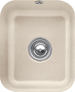 V&B Unterbauspüle Cisterna 45 m Abl.garn, Hand., almond CeramicPlus