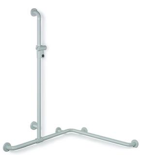 HEWI Duschhandlauf 801 762/762x1250mm, li-grau, m Brausest.