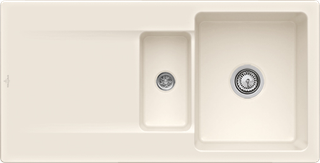 V&B bündige Spüle Siluet 60 R Flat m Abl.garn, Exzenterbetätigung, crema