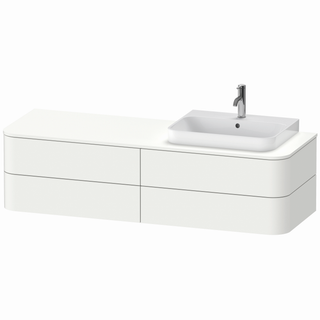 DU WTU HappyD2+ wh.,408x1600x550mm 4SK, BP r, weiß sdm f.MWT ES Nussb li WBL