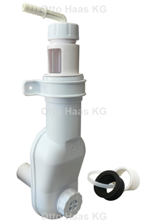 HAAS Abwasseranschlusssiphon mit Winkelschlauchtülle Durchm.: 8mm, nach