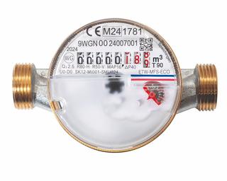Wasser-Geräte Wohn.WZ ECO ETW TWO in 1 Q3 4, 2,5 m3/h, 3/4", 130mm, R80H/R50V